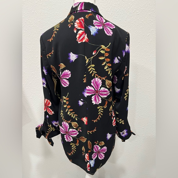 EXPRESS Floral Tie Sleeve Boyfriend Blazer EUC - Picture 5 of 11